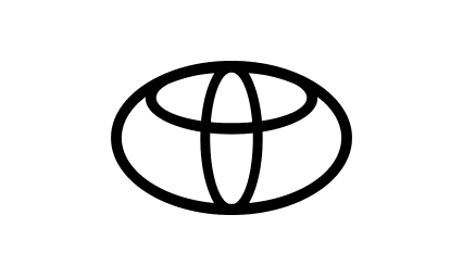 Image logo toyota en noir et bg en blanc